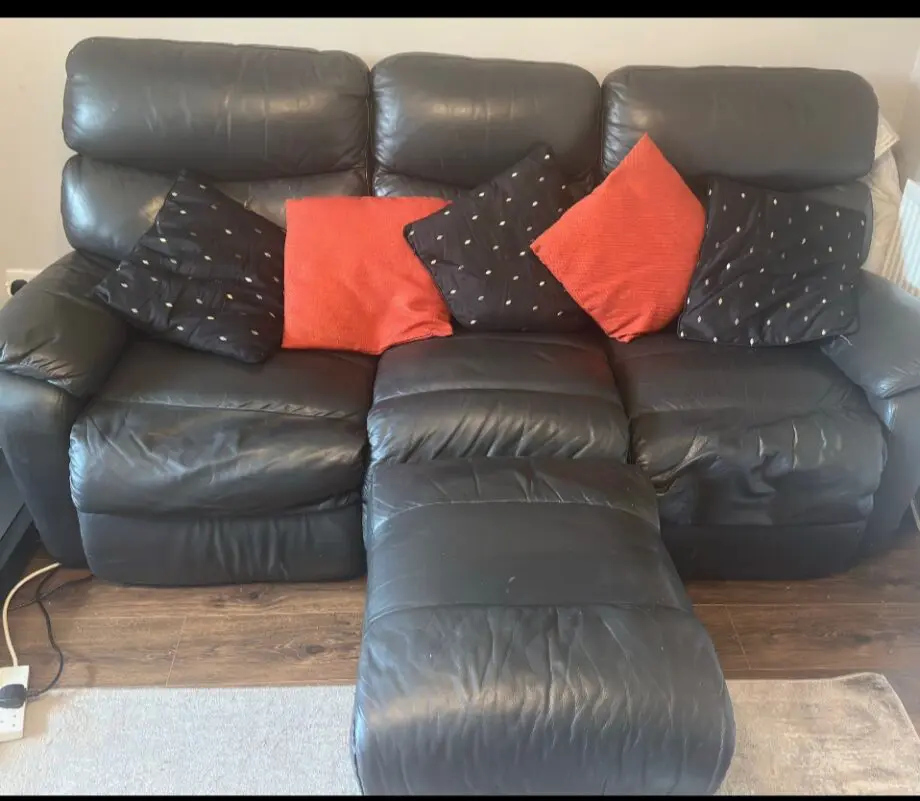 Leather 3 piece suite