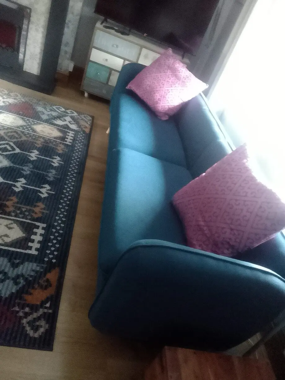 4 seater blue sofa [ 2 month old ]