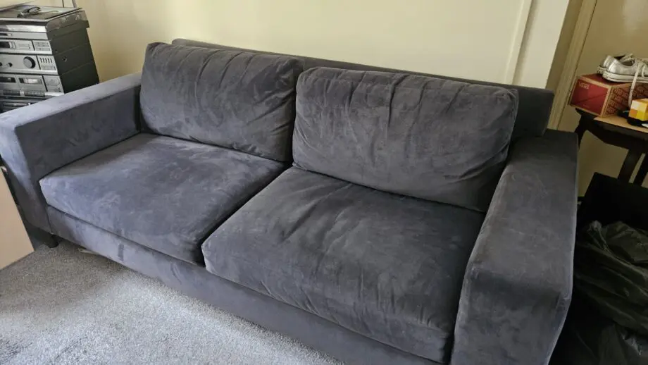 Dwell velvet 2 seater sofa. Really big excellent condition