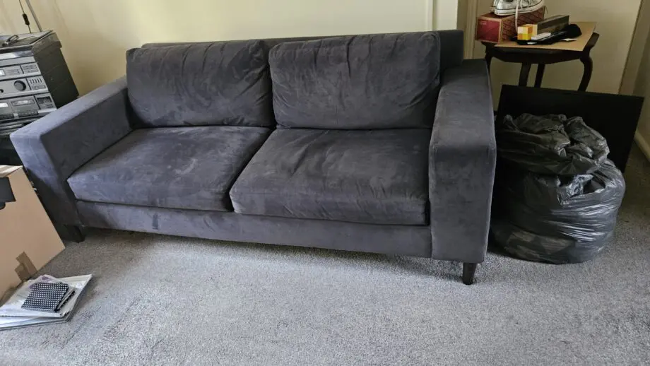 Dwell velvet 2 seater sofa. Really big excellent condition