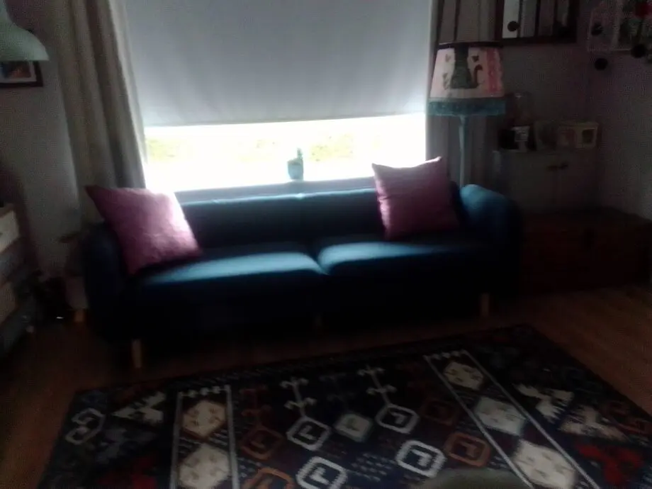 4 seater blue sofa [ 2 month old ]