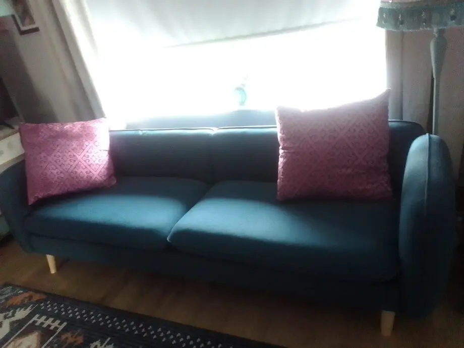 4 seater blue sofa [ 2 month old ]