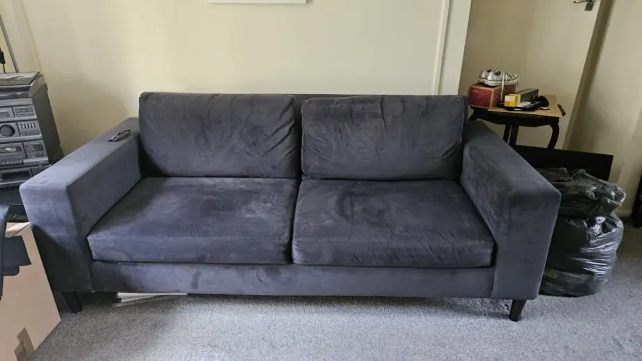 Dwell velvet 2 seater sofa. Really big excellent condition