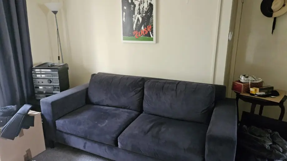 Dwell velvet 2 seater sofa. Really big excellent condition
