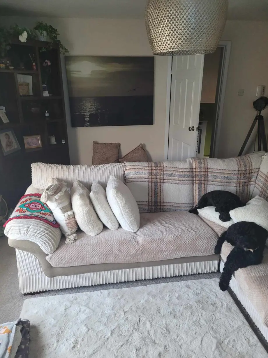 DFS cream corner Sofa