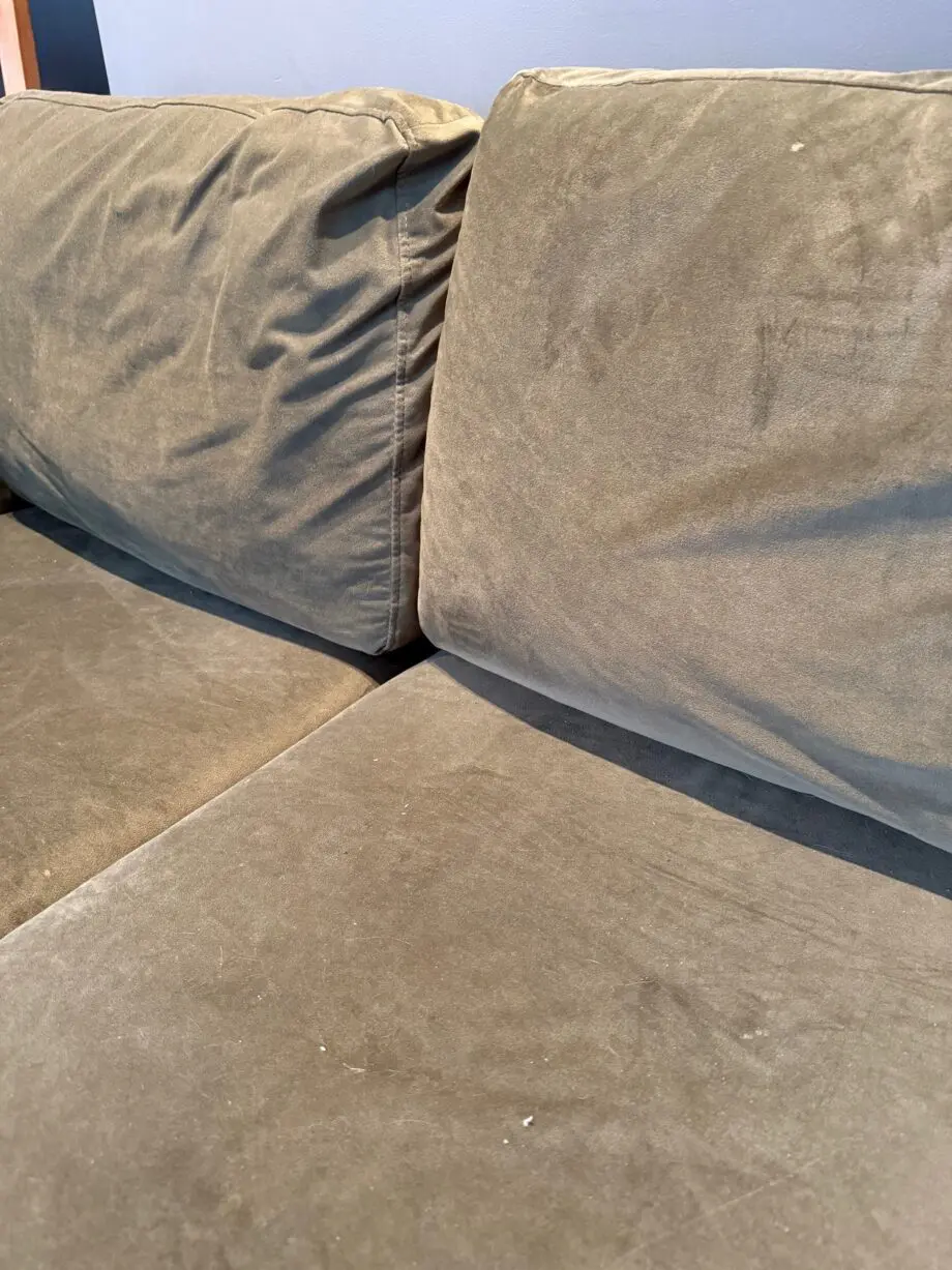 Small 2 Seater Olive Green Sofa