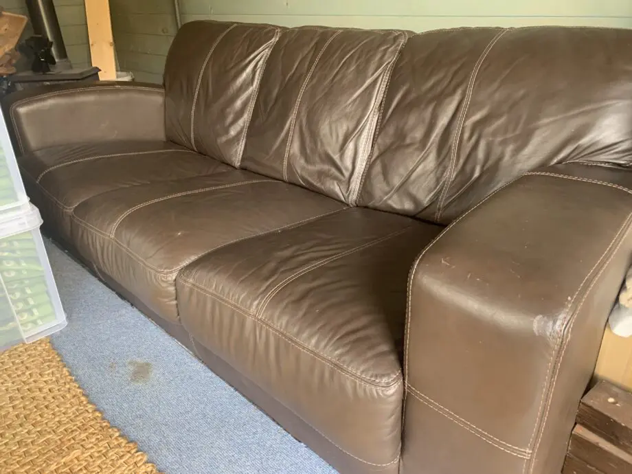 Quality Brown Leather Sofa