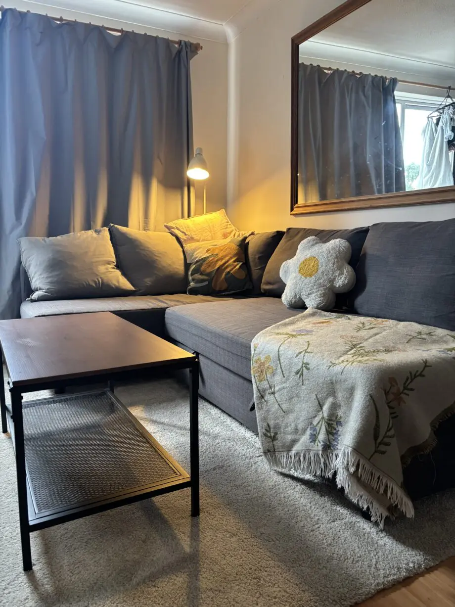 IKEA corner sofa bed with storage