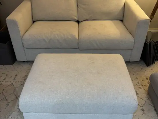 VIMLE Footstool with storage, Gunnared beige