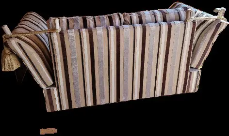 Wesley Barrell striped velvet knoll sofa