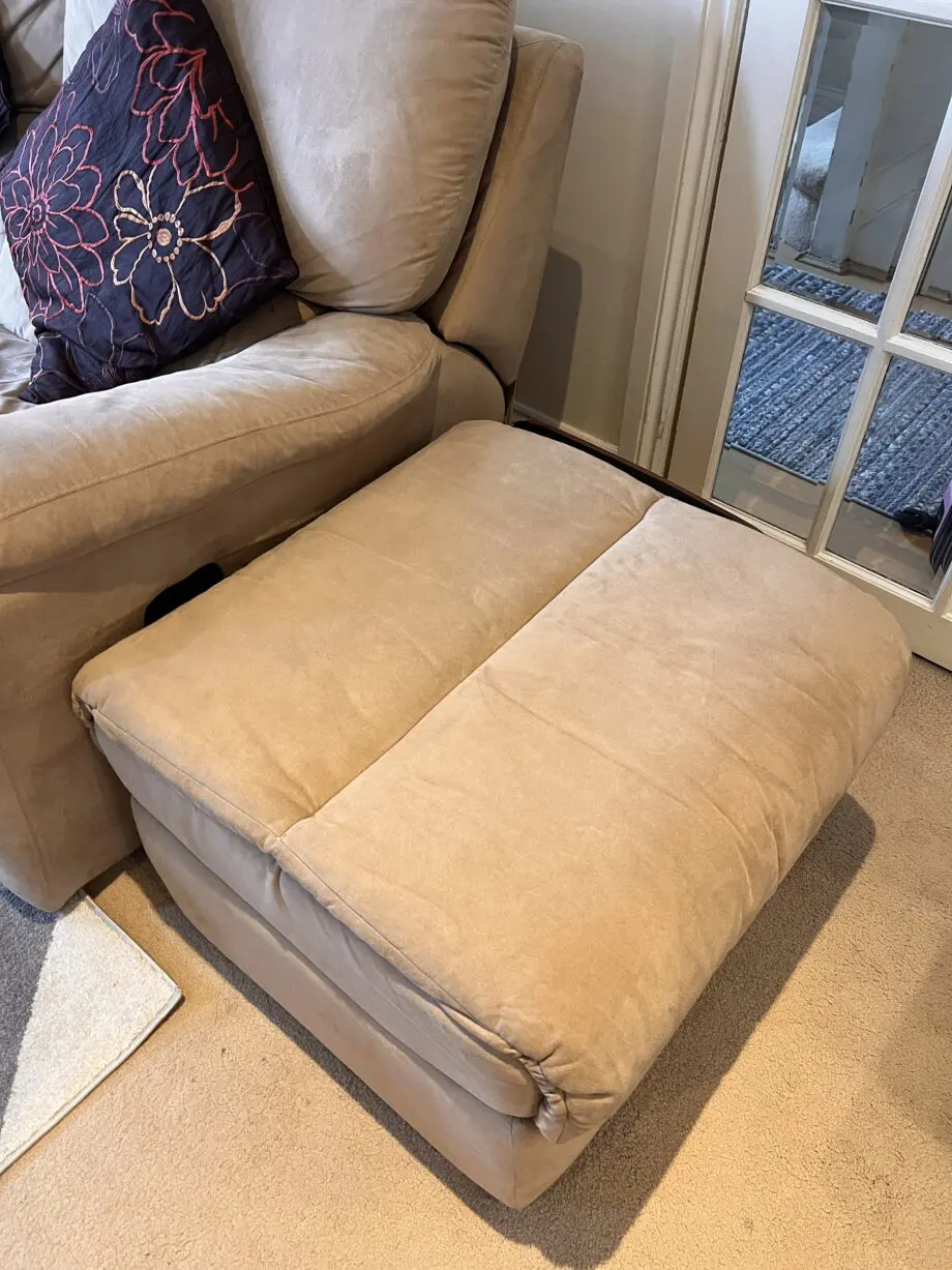 Beige/ Sand 3+2+1 Recliner Sofa Set with Storage Ottoman
