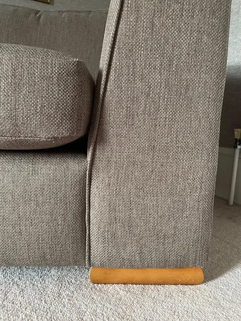 M&S Linen style brown Sofa with Armchair