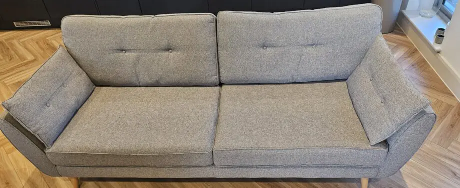 French Connection 3 piece suite and footstool
