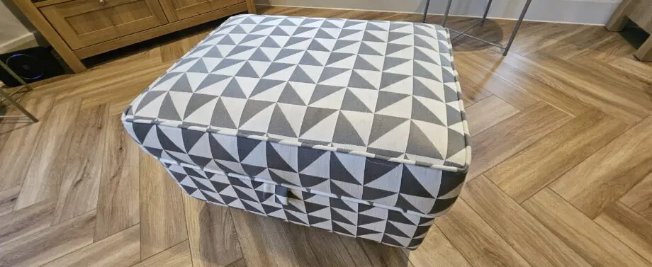 French Connection 3 piece suite and footstool