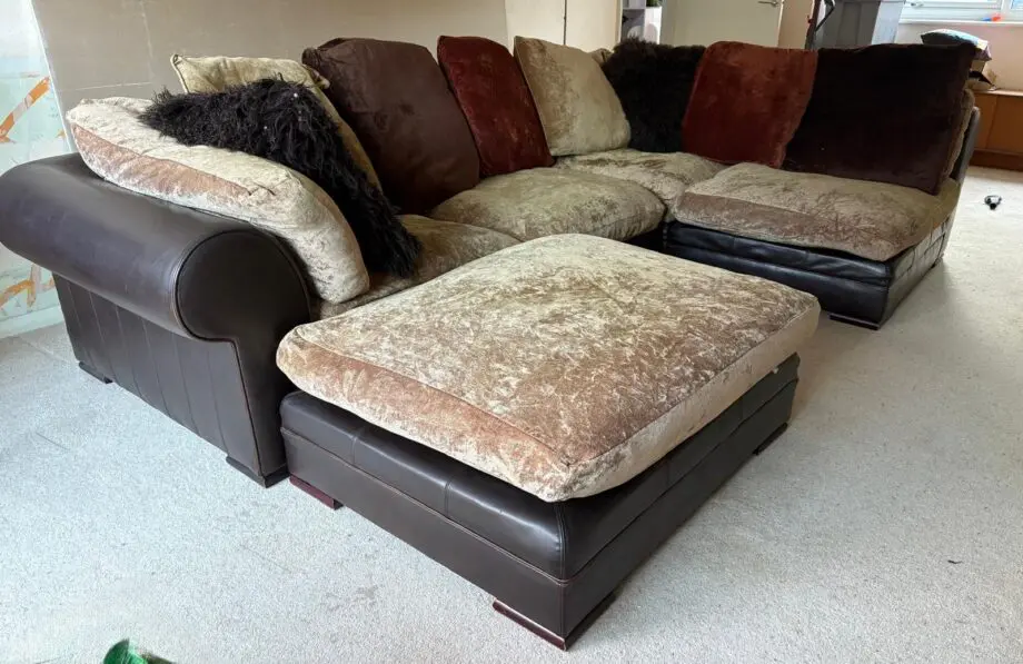 DFS Hemingway Modular Sofa. Brown leather.