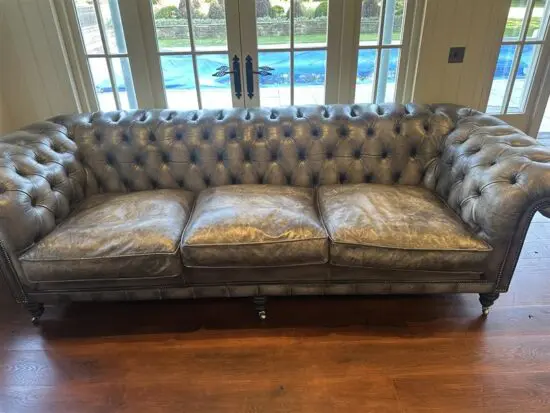 Grey 4 seater Chesterfield Sofas