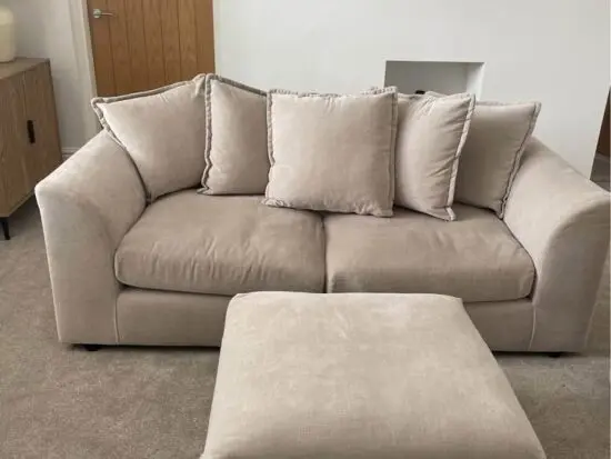Beige 3 Seater Sofa & 2 Seater Sofa For Sale