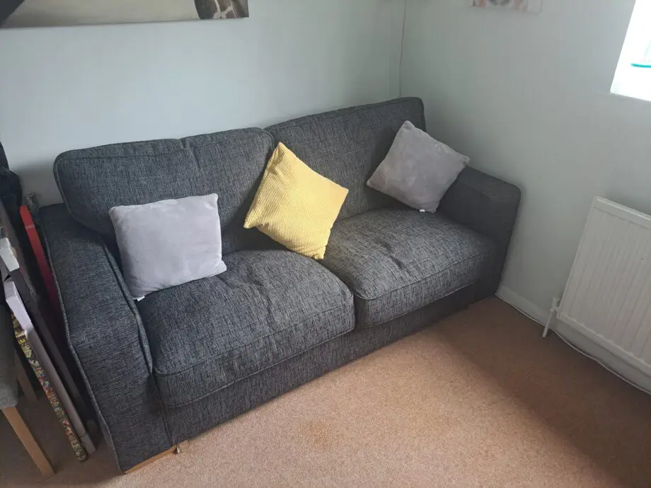 Hardly Used Charcoal Grey 3 Seater Sofa Bed