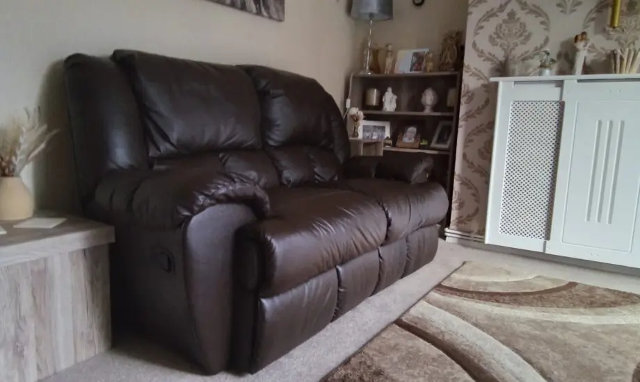 Real Leather Reclining sofa set