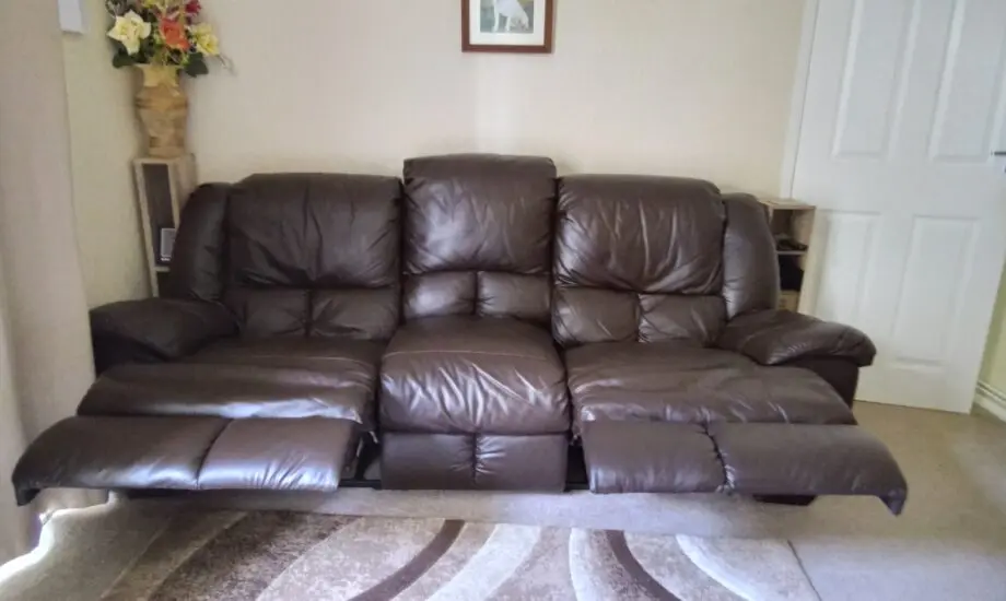 Real Leather Reclining sofa set