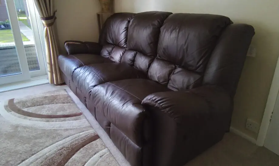 Real Leather Reclining sofa set