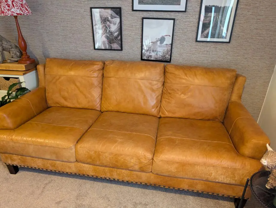 2 large sofology leather sofas