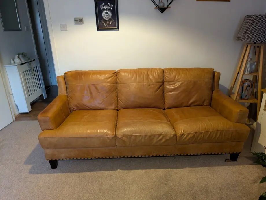 2 large sofology leather sofas