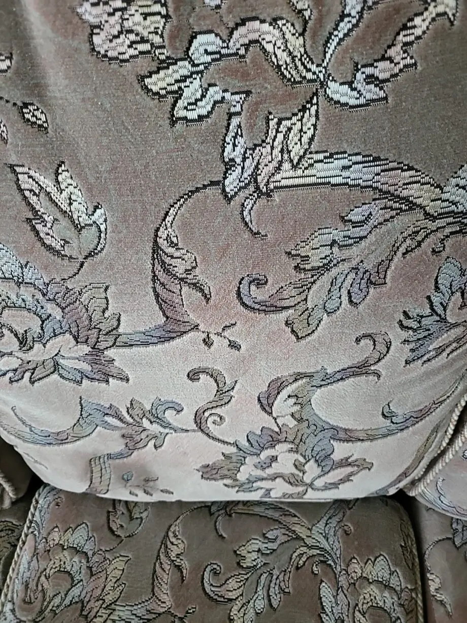 Mink colour with blueish, pinkish pattern