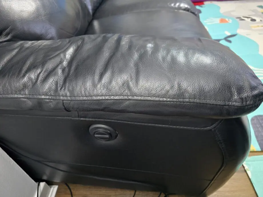 Sofa Set- model Warren Harveys- recliner black leather Sofa set