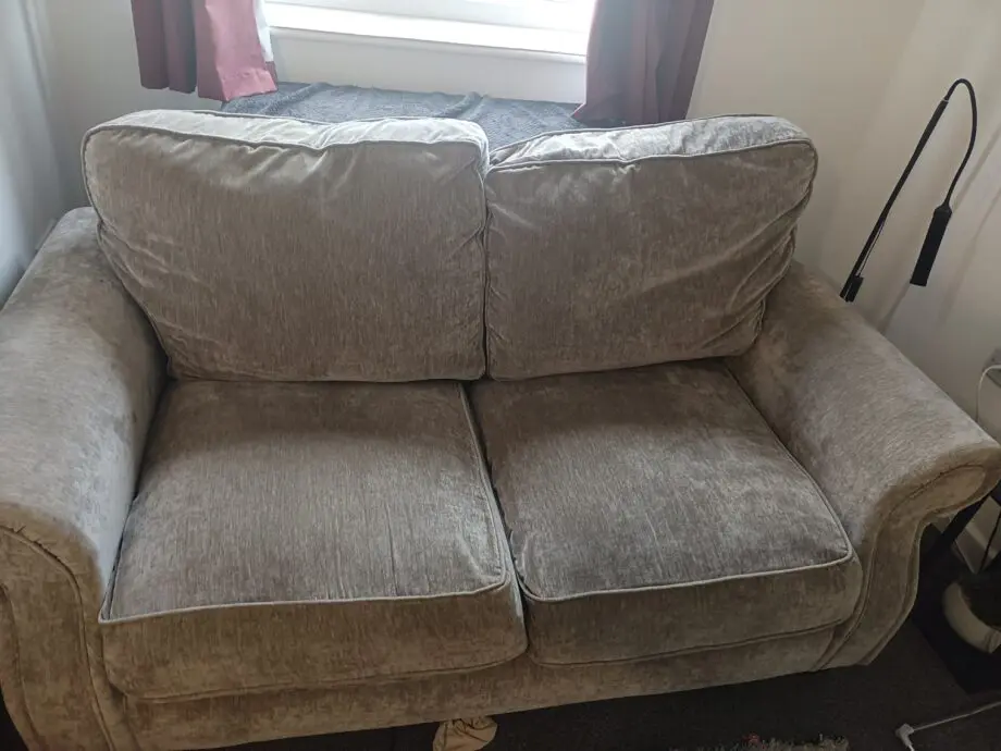 3+2 sofa set 18 months old,mushroomy colour