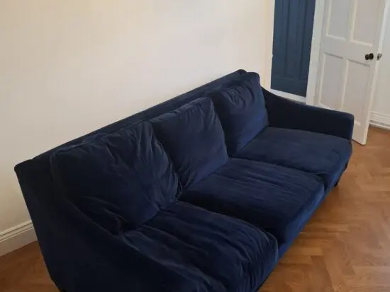 New 3 seater velvet sofa