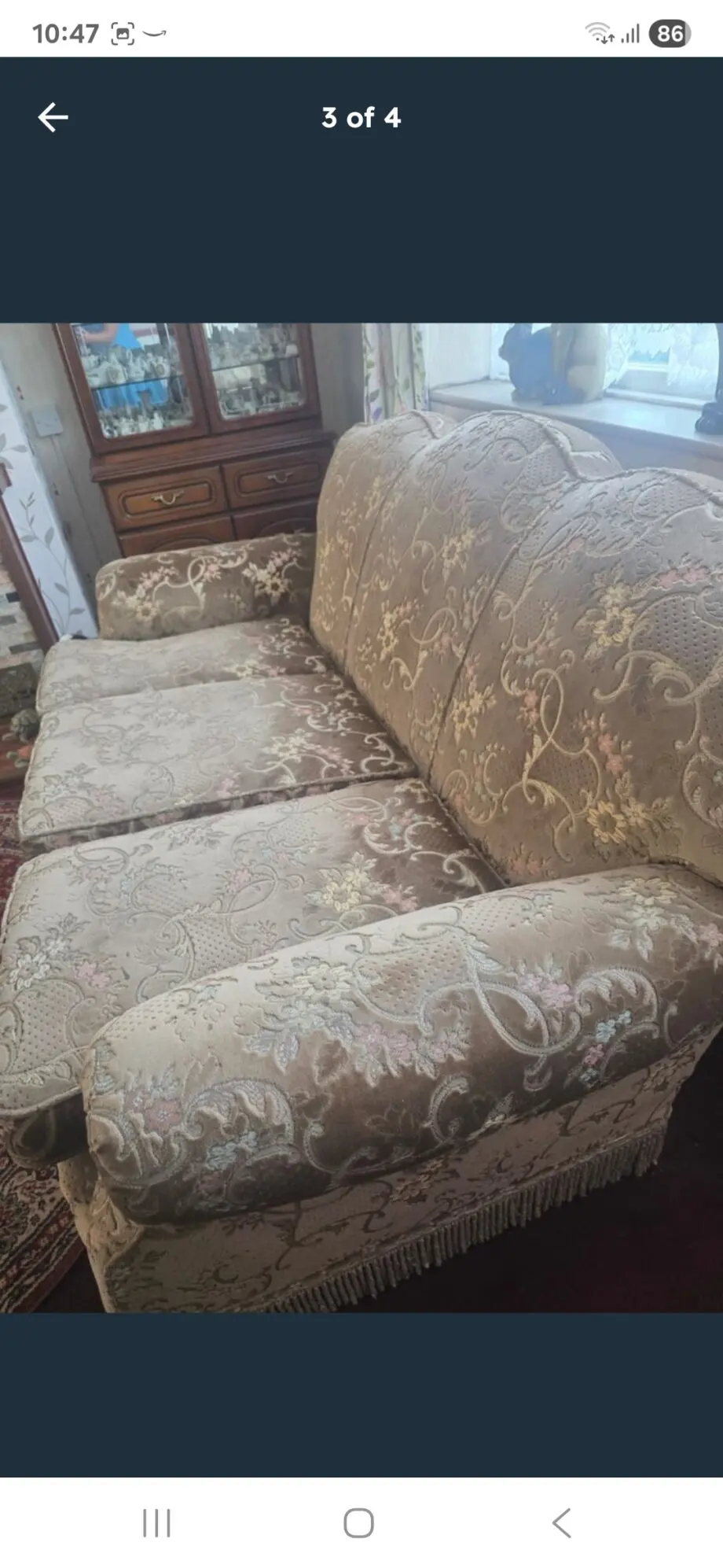 Large solid 'Hampton' 3 seater settee