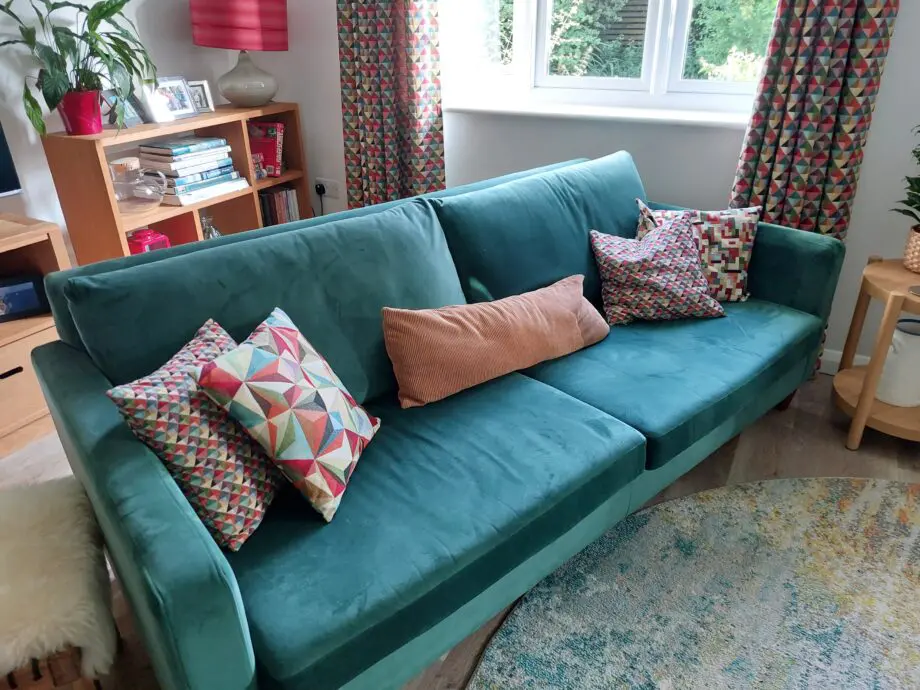 2x John Lewis Bailey Grand 4 seater in quartz green velvet