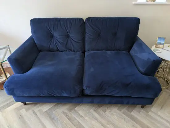 DFS Joules Patterdale Velvet 2 seater sofa