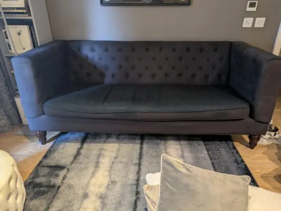 Made.com + Charcoal + Chesterfield Design + 3 seater sofa