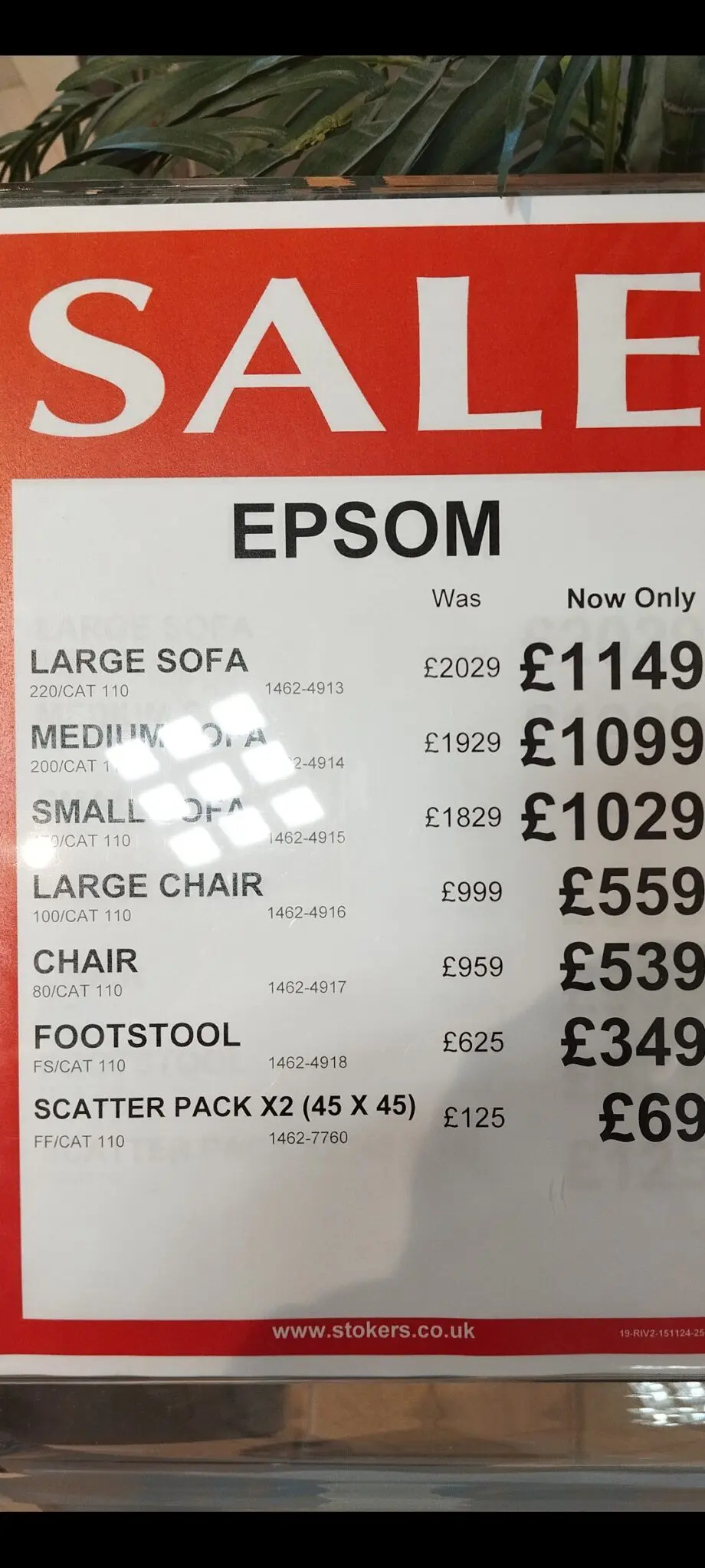 Epsom 4 seater large sofa