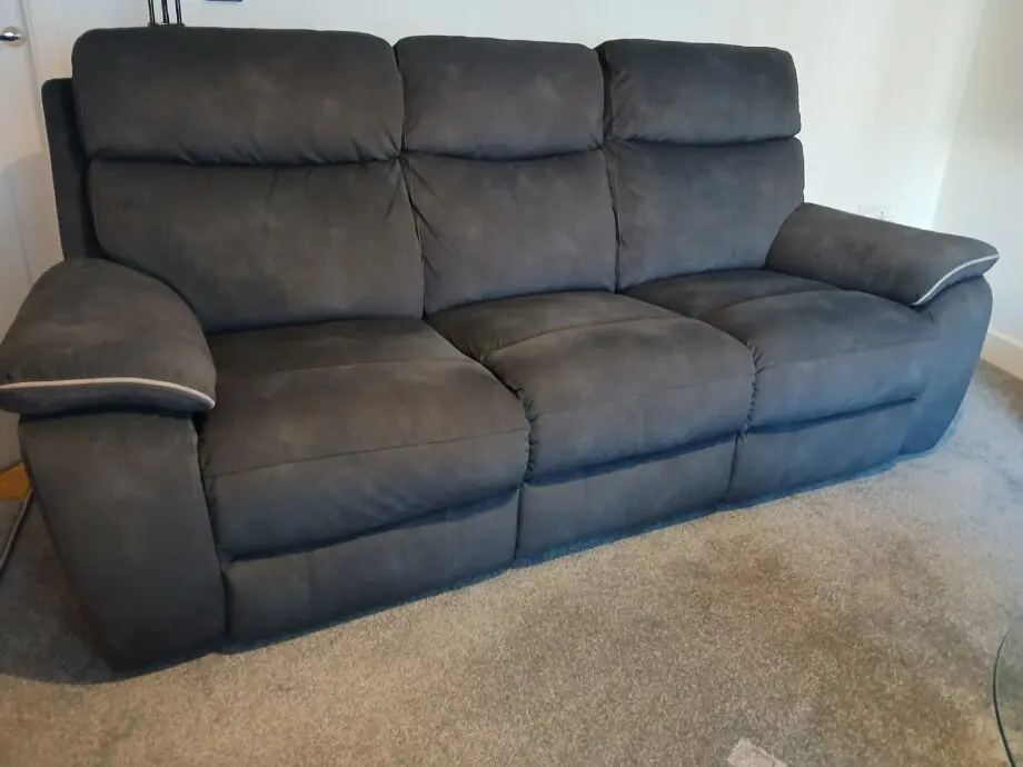 Grey 3 seater Recliner sofa