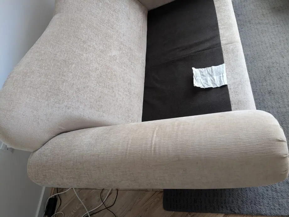 Beige Oatmeal Victorian Style Sofa