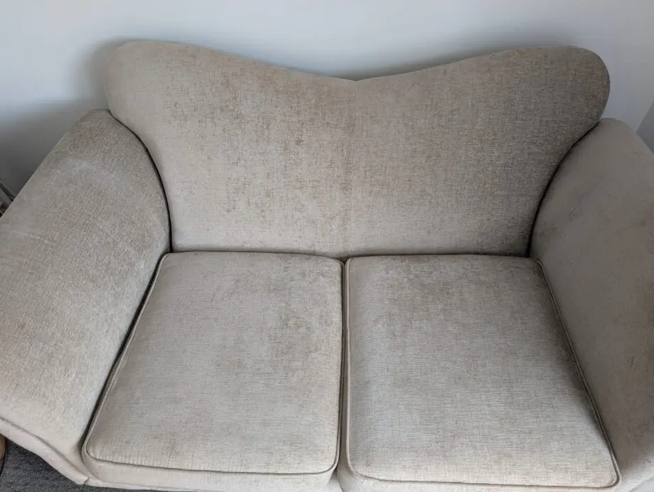 Beige Oatmeal Victorian Style Sofa