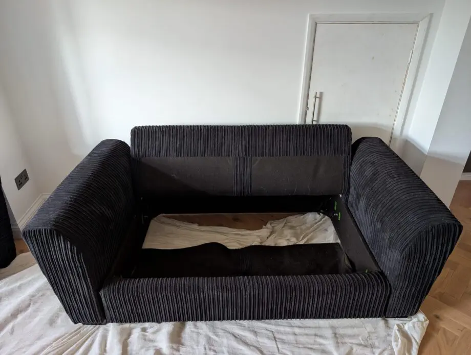 DFS Black Barkley 2 Seater sofa bed