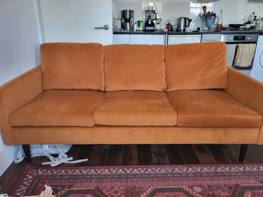 Habbio Eco Velvet Pumkin 3 Seater Sofa