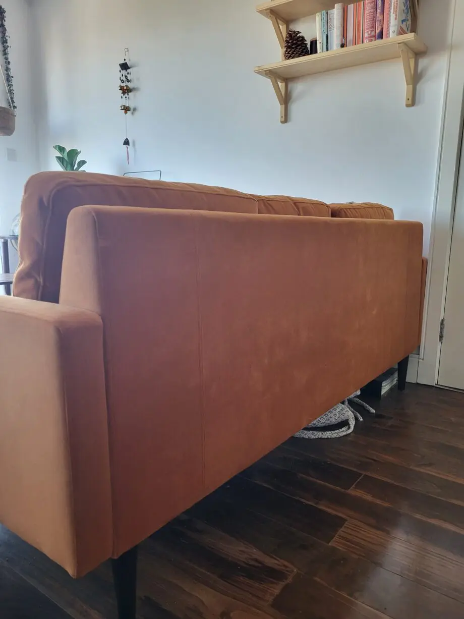 Habbio Eco Velvet Pumkin 3 Seater Sofa