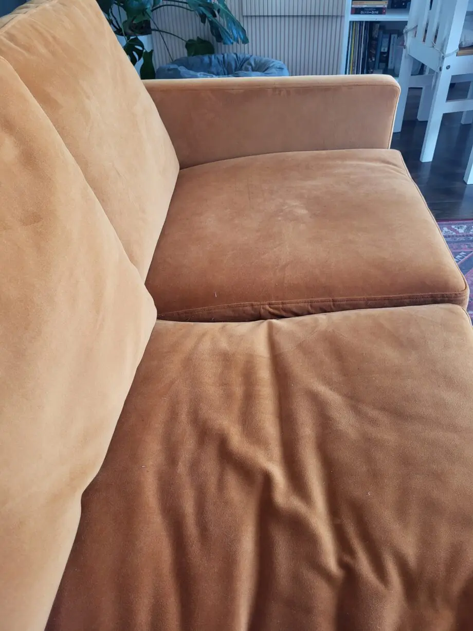Habbio Eco Velvet Pumkin 3 Seater Sofa