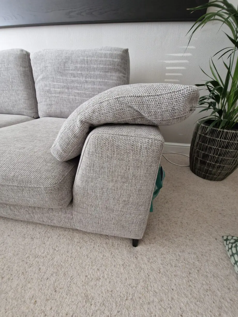 DFS grey corner sofa & footstool