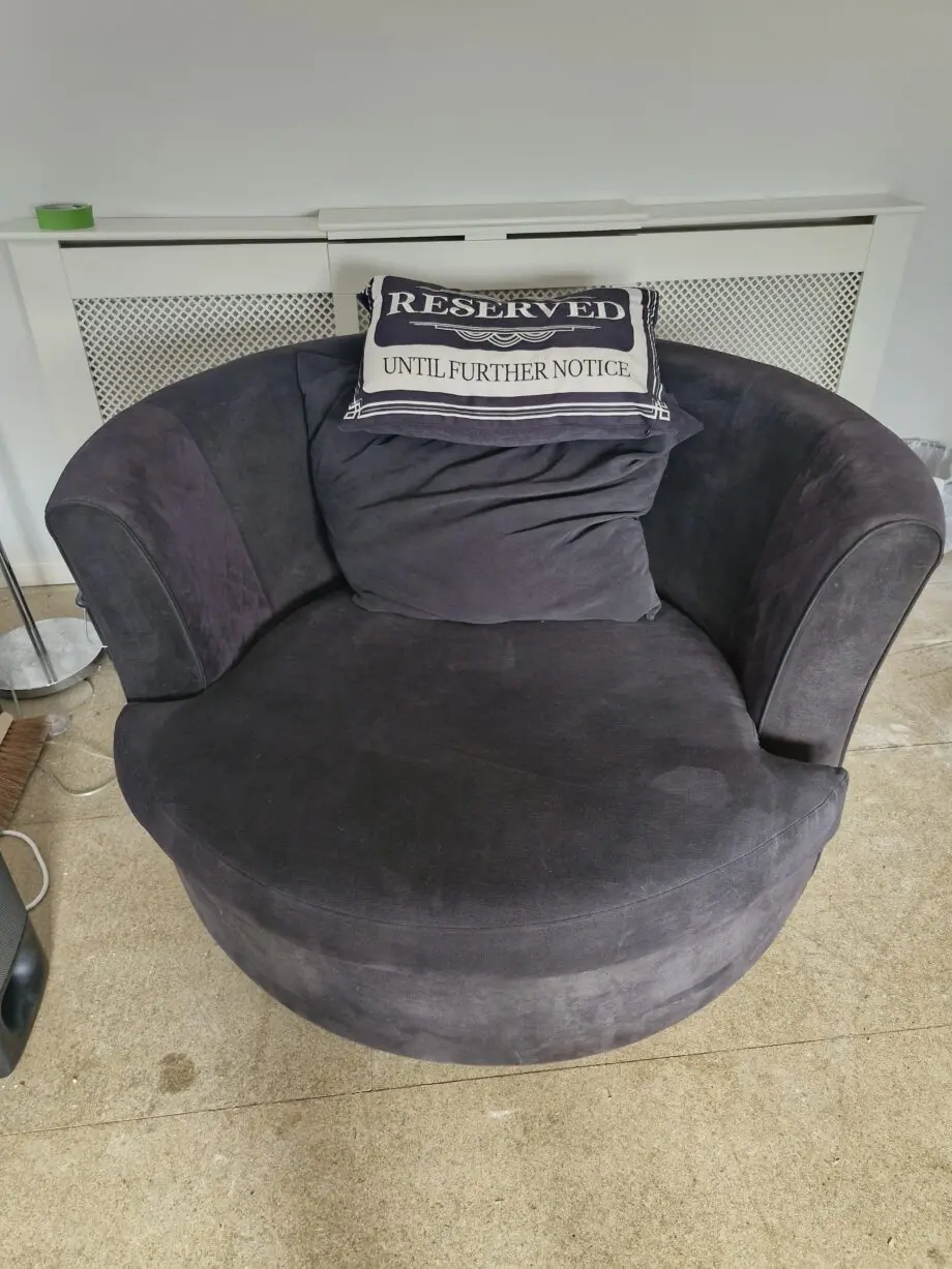 DFS black Orka Corner Sofa & Swivel Chair