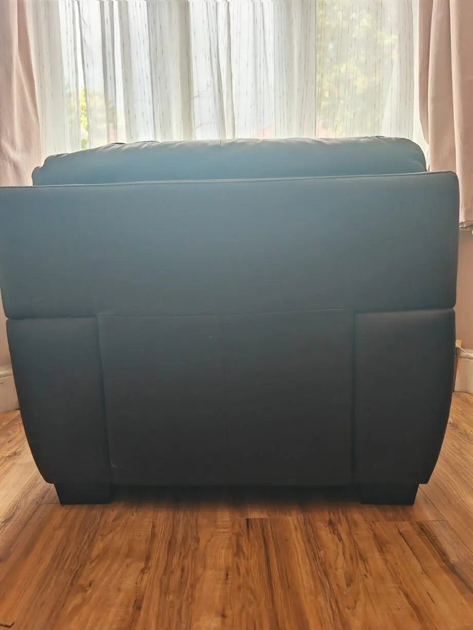Brown leather armchair