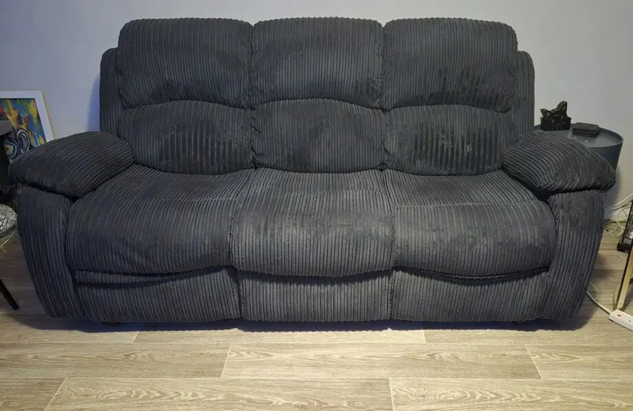 Black 3 seater recliner sofa