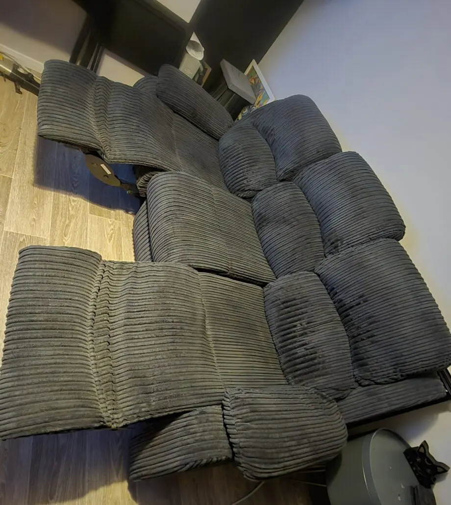 Black 3 seater recliner sofa