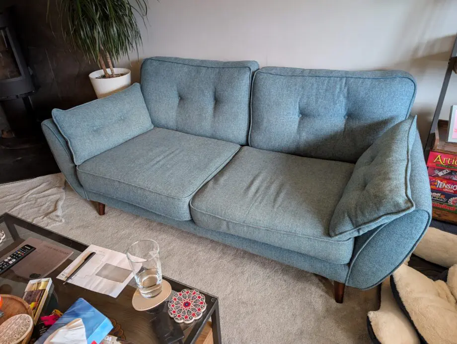 DFS French Connection Zinc 3 Seater Sofa in Teal