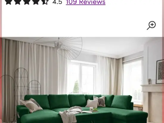 Wayfay lofty lilly 8 seater Emerald Green pull out sofa bed